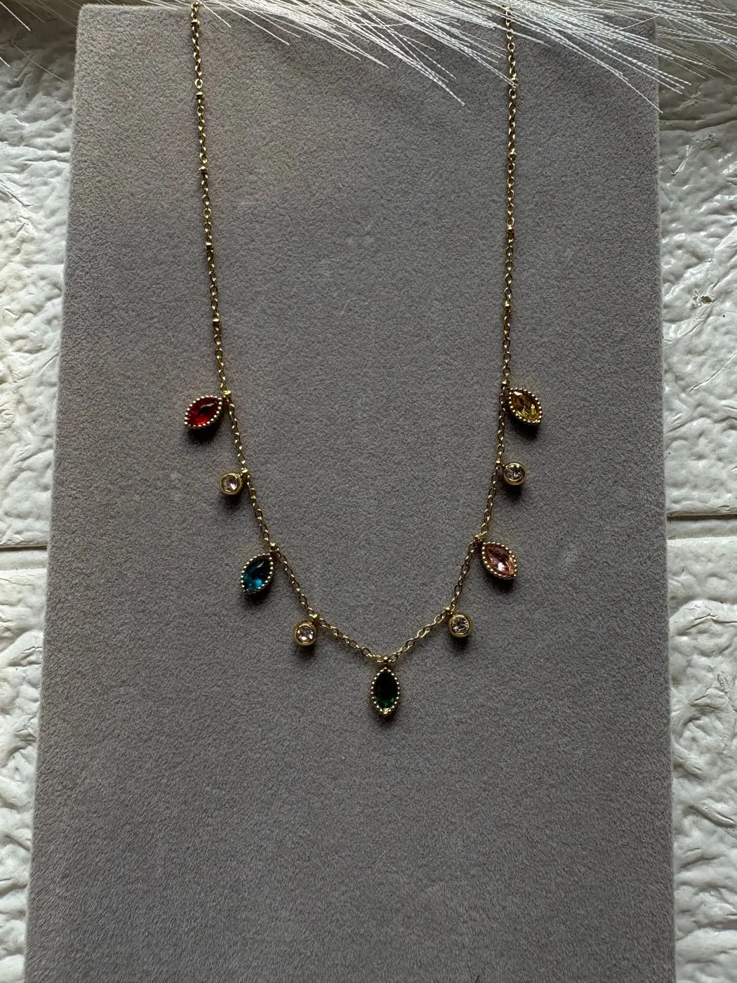 Anti tarnish multi color charm Neklace 2
