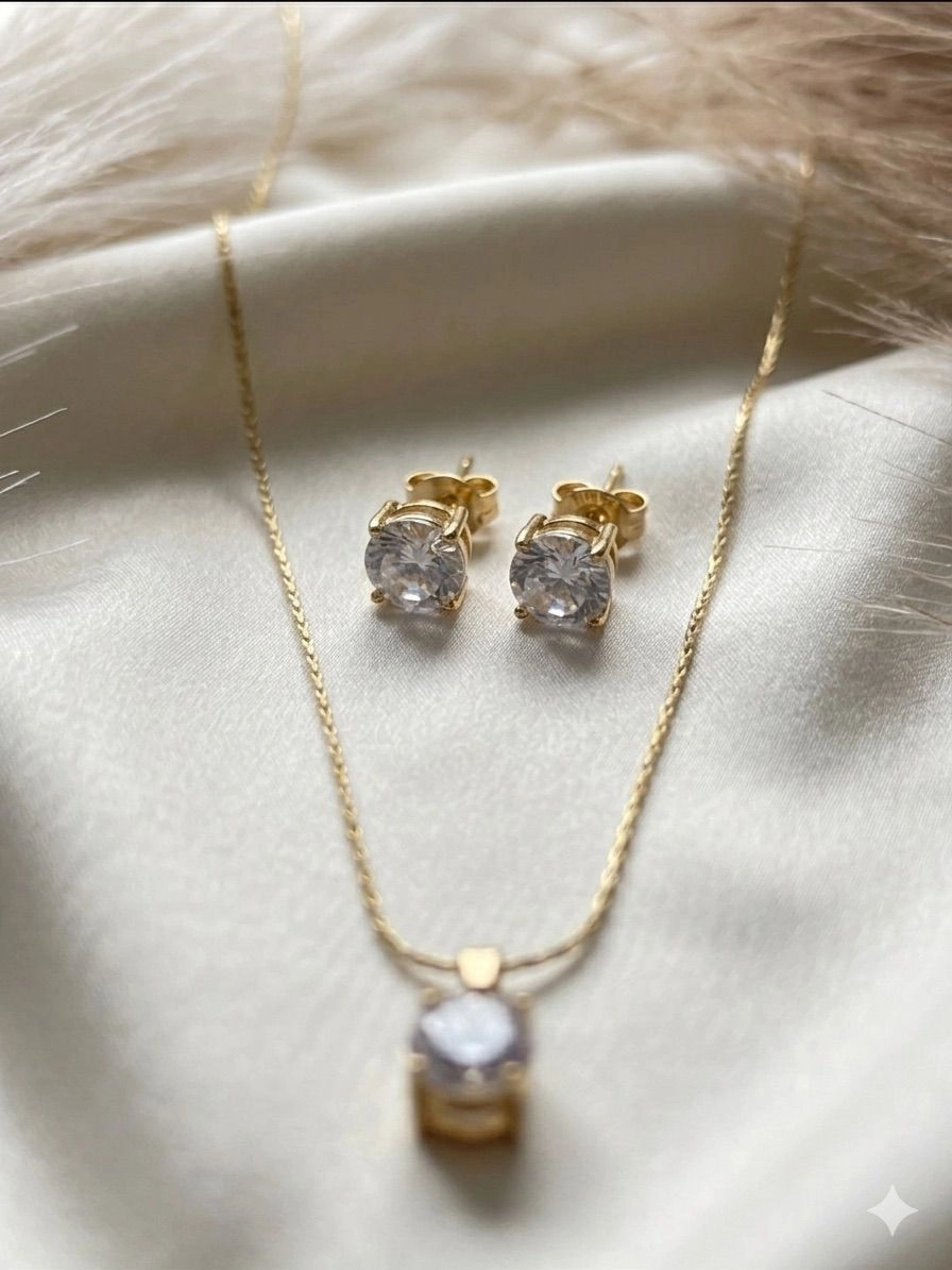 Anti tarnish chain & stud combo 2