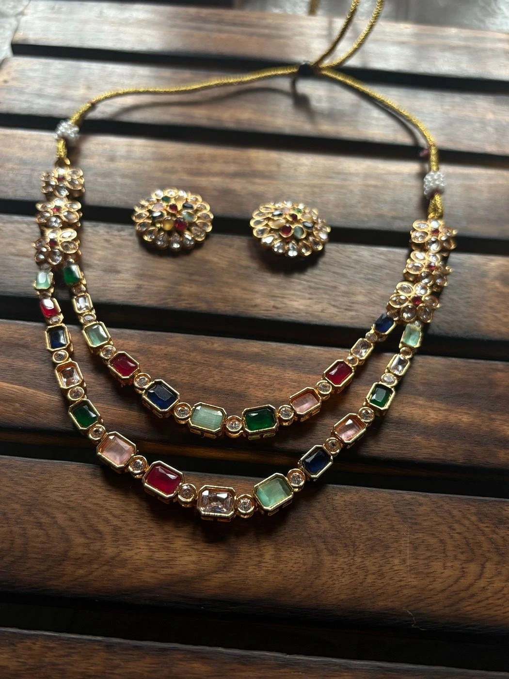 Multi color stone Necklace 1
