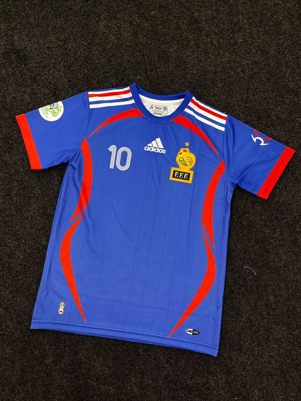 FRANCE ZIDANE RETRO EMBROIDERY JERSEY 1