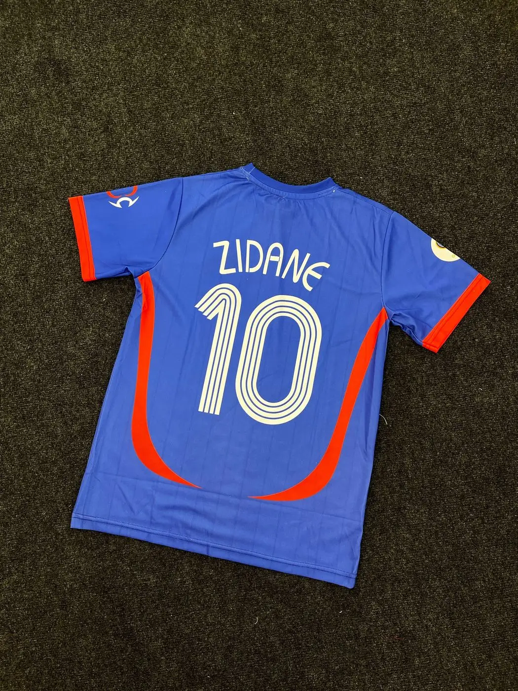 FRANCE ZIDANE RETRO EMBROIDERY JERSEY 2