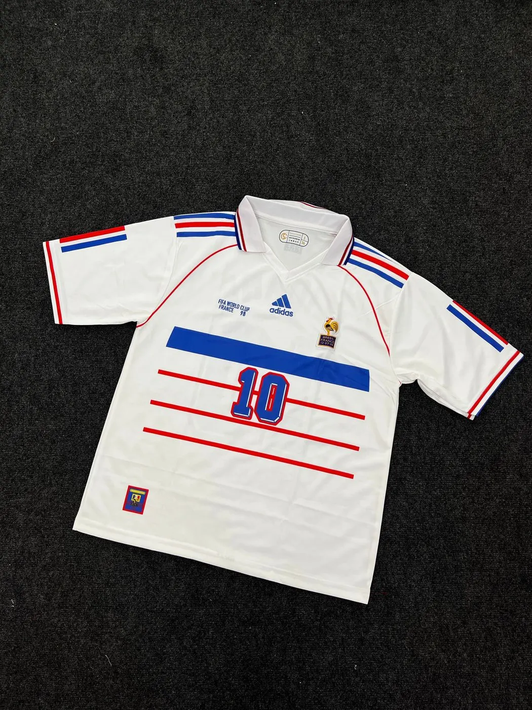 ZIDANE FRANCE EMBROIDERY FIVESLEEVE RETRO JERSEY 1