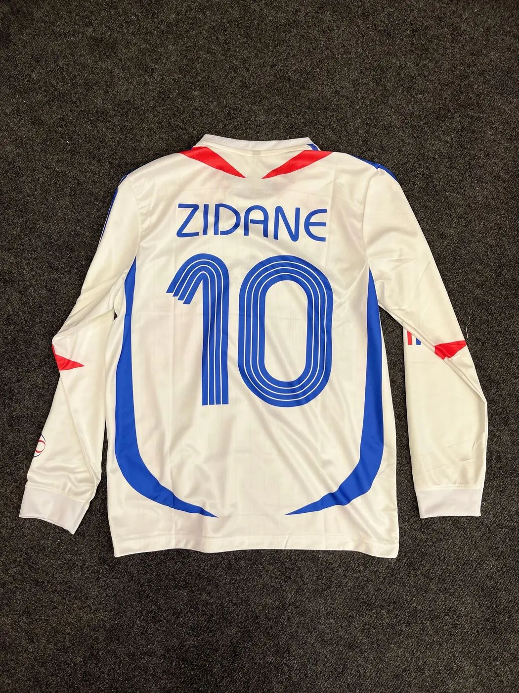 FRANCE ZIDANE RETRO EMBROIDERY FULL SLEEVE JERSEY 2