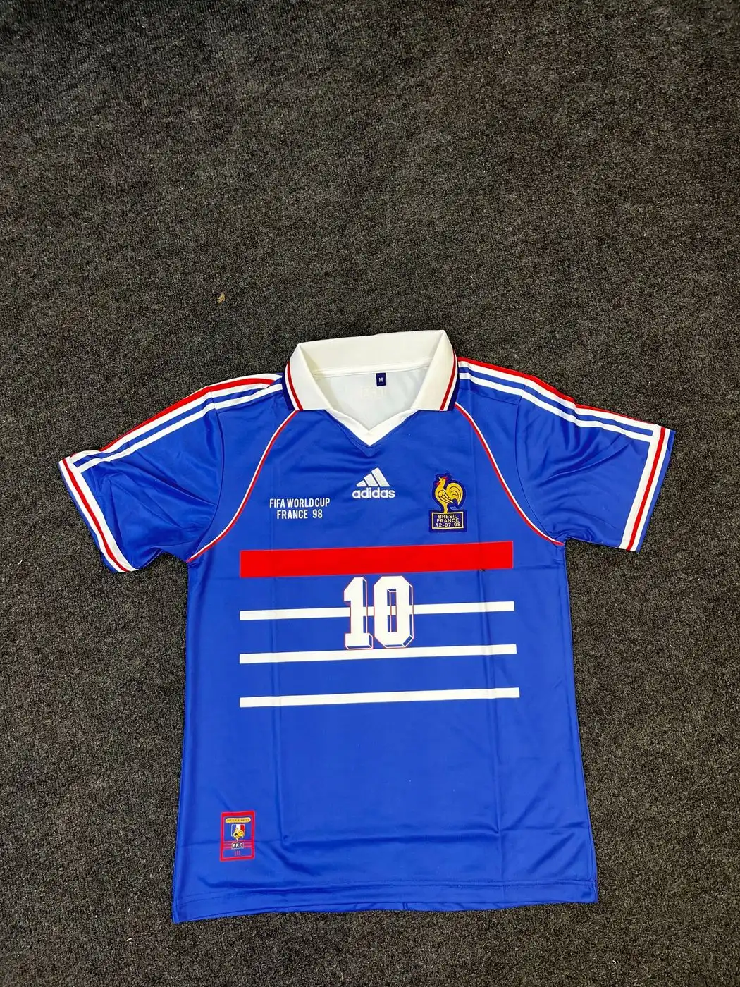 FRANCE ZIDANE EMBROIDERY RETRO JERSEY 1