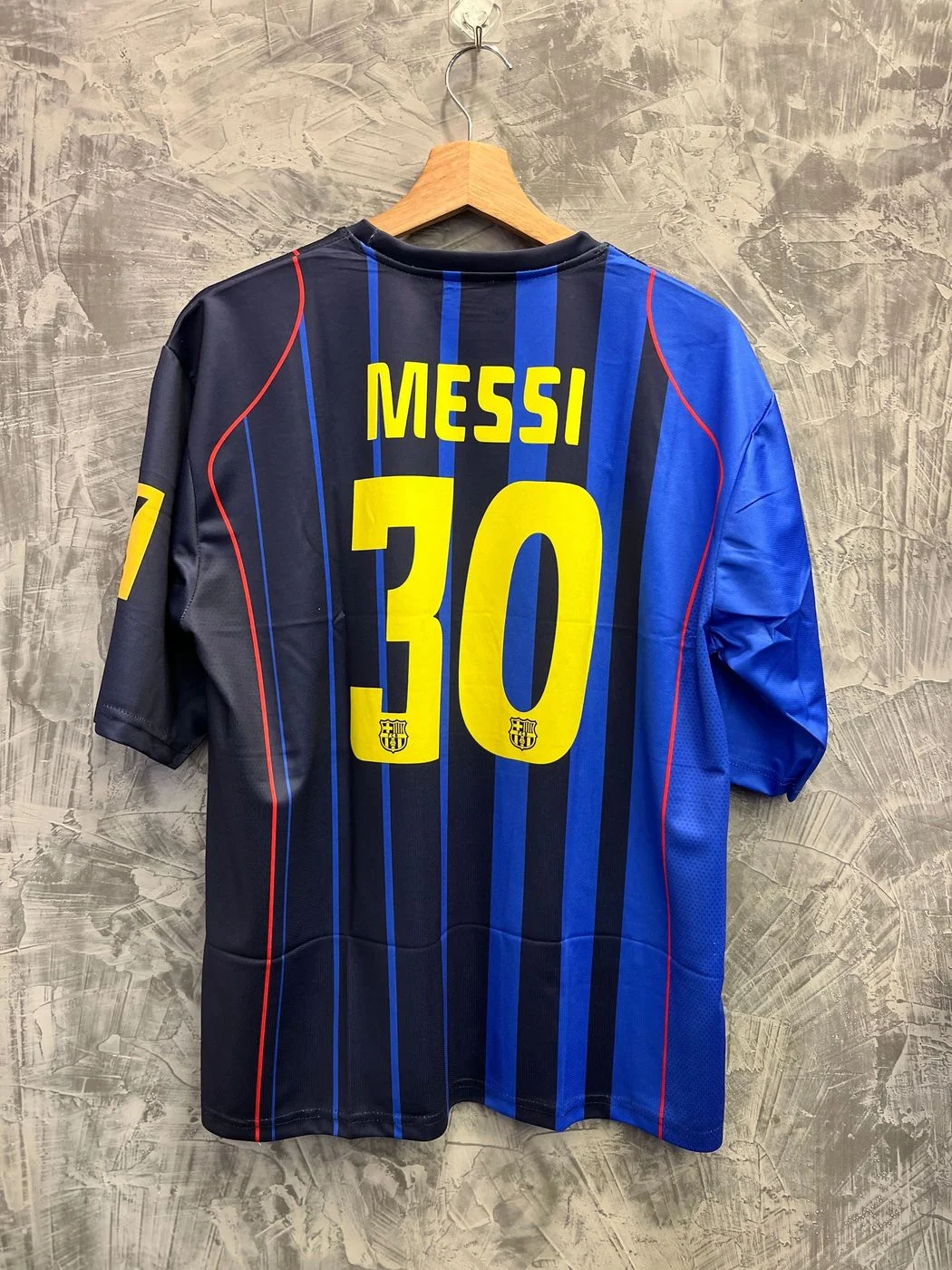 BARCELONA MESSI EMBROIDERY RETRO FIVESLEEVE JERSEY 2