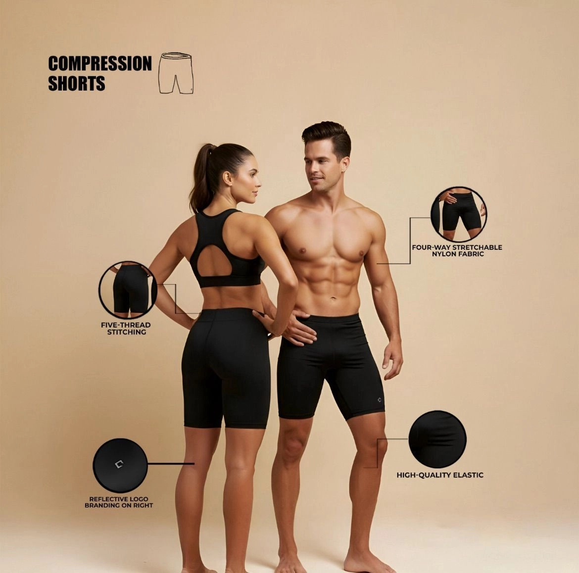 COMPRESSION SHORTS BLACK 2