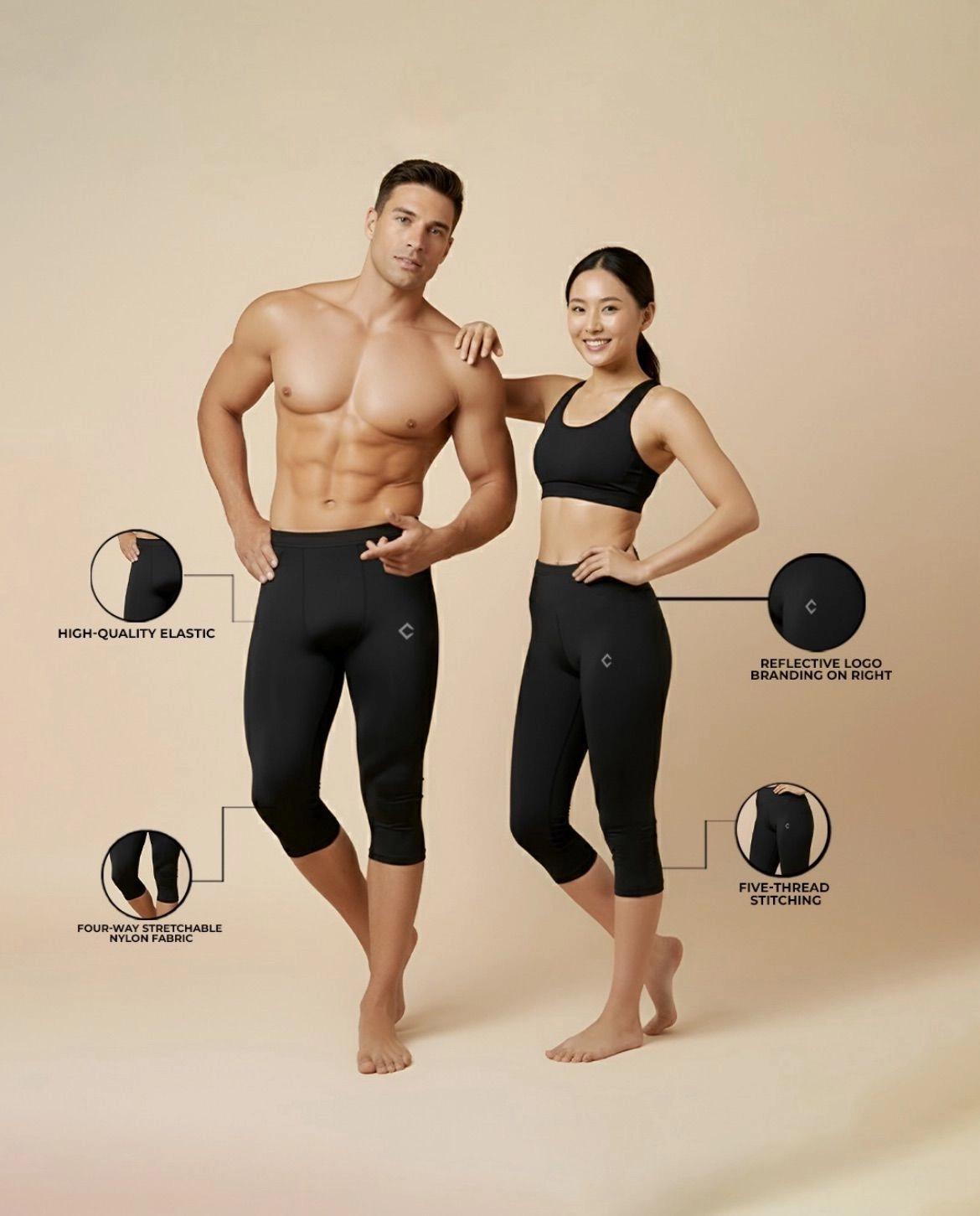 COMPRESSION THREE 4TH BLACK 2