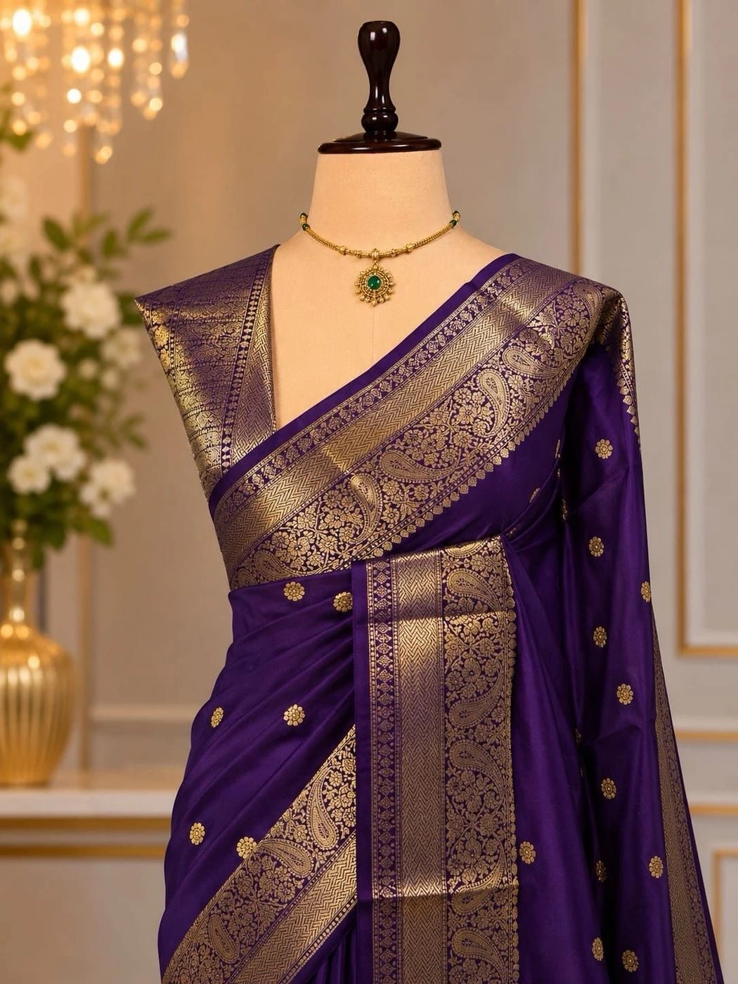 Banarasi Semi Katan Semi Silk Sarees 1