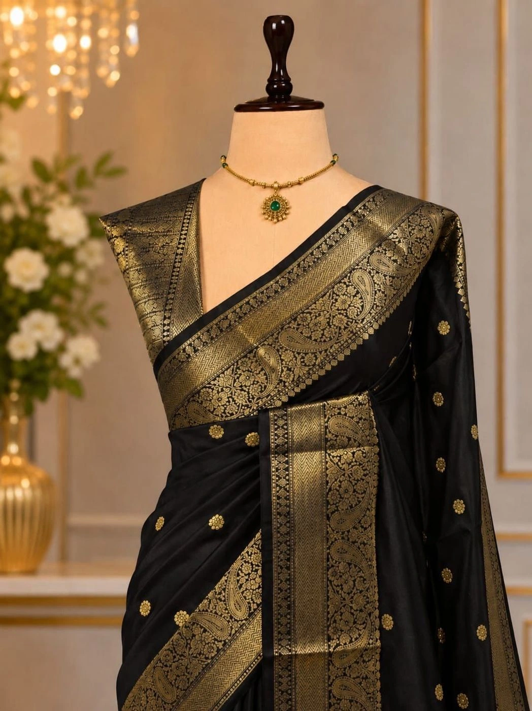 Banarasi Semi Katan Semi Silk Sarees 2