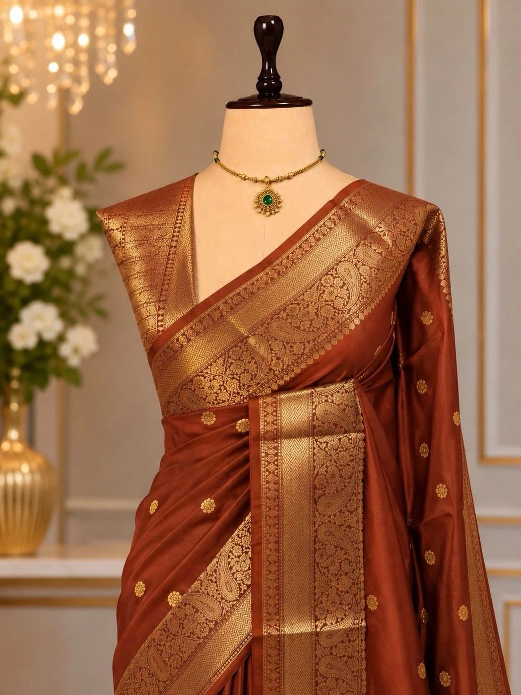 Banarasi Semi Katan Semi Silk Sarees 4