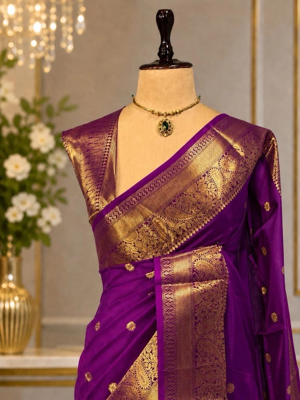 Banarasi Semi Katan Semi Silk Sarees 5