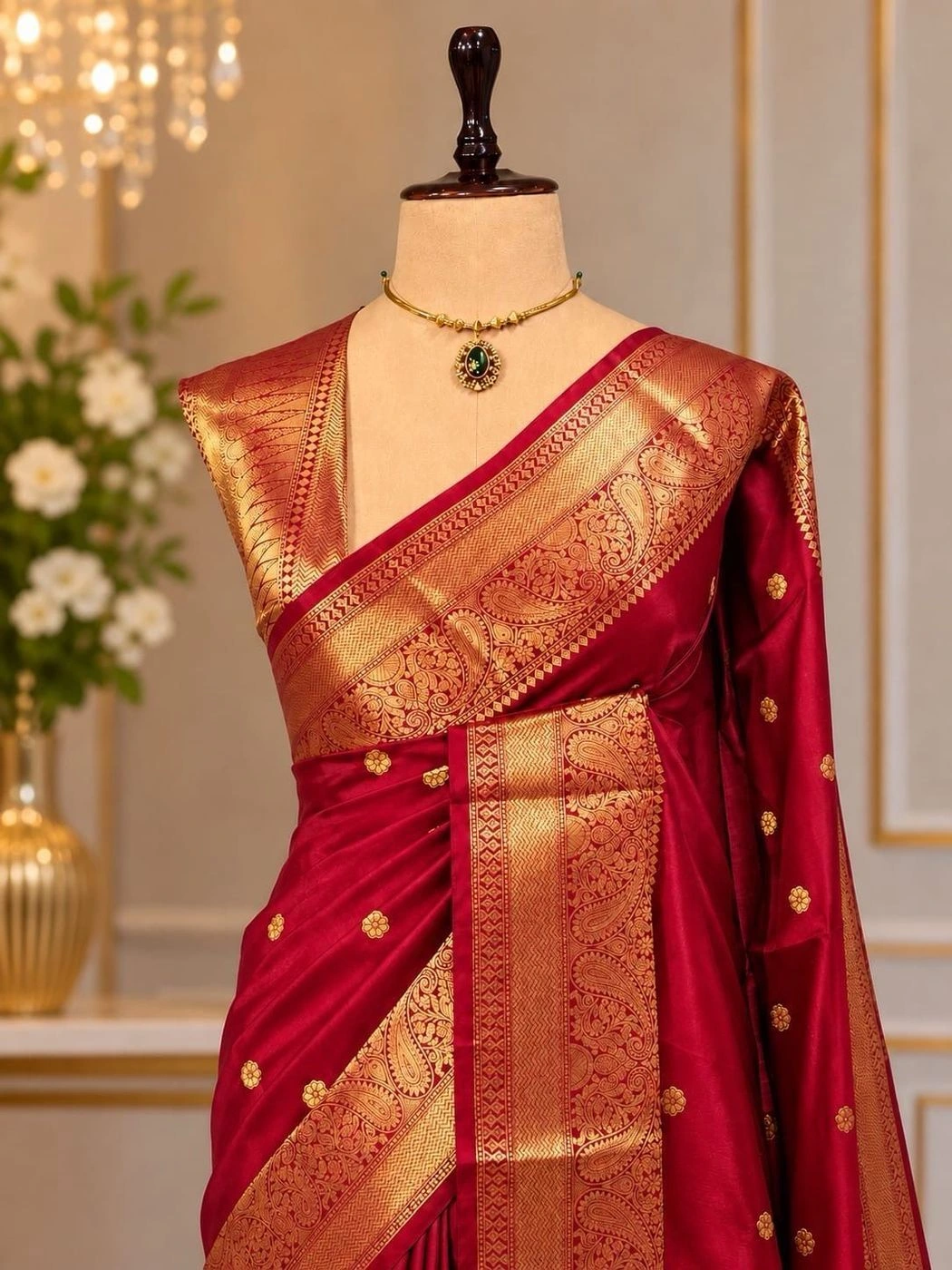 Banarasi Semi Katan Semi Silk Sarees 6