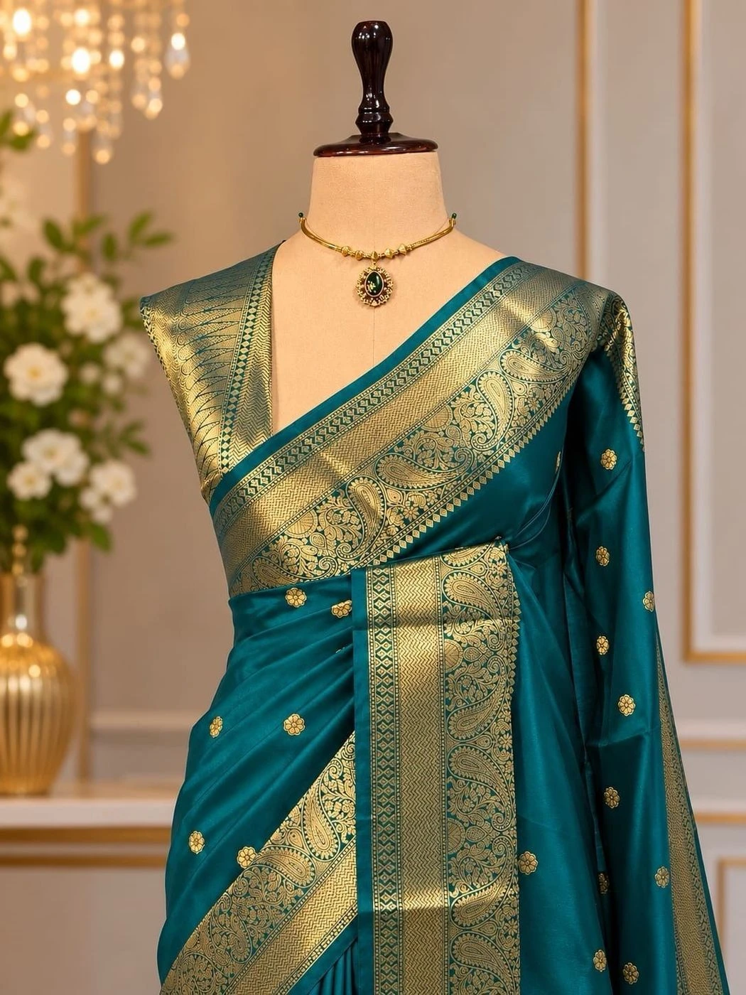 Banarasi Semi Katan Semi Silk Sarees 7