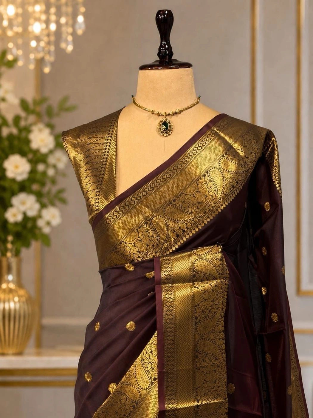 Banarasi Semi Katan Semi Silk Sarees 8