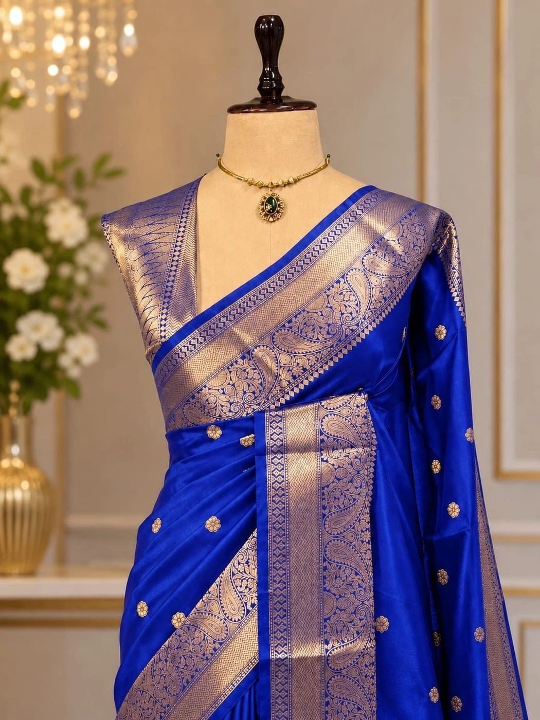 Banarasi Semi Katan Semi Silk Sarees 9