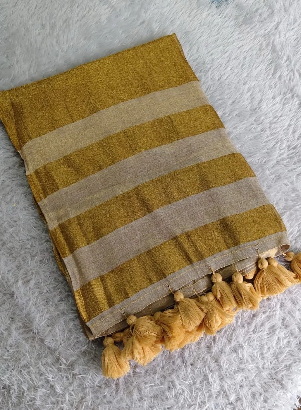 Linen Tissue Saree 2