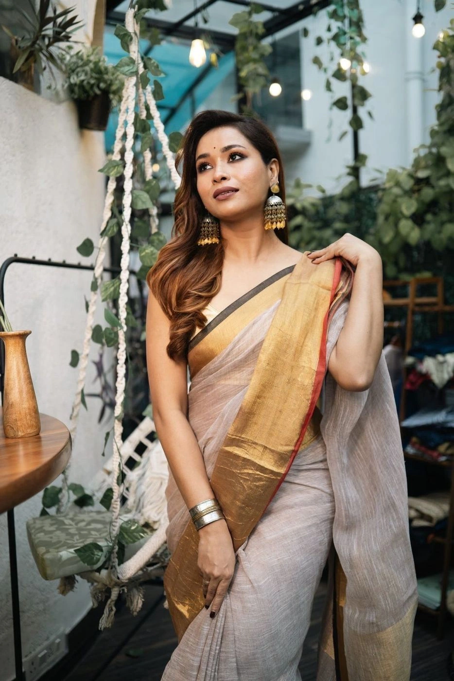 Linen Tissue Saree 7