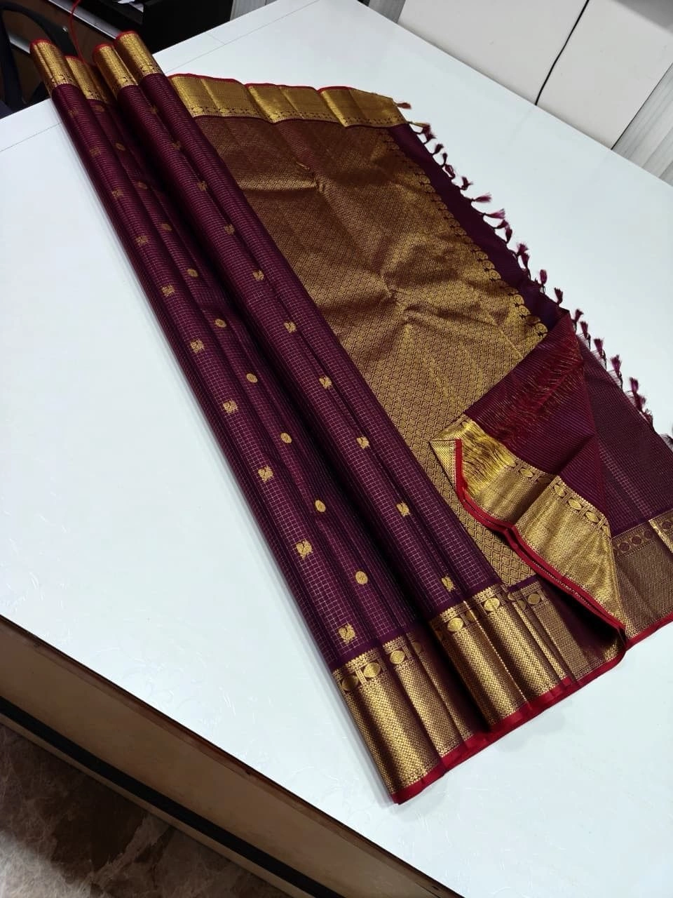 Pure kanchipuram silk saree 3