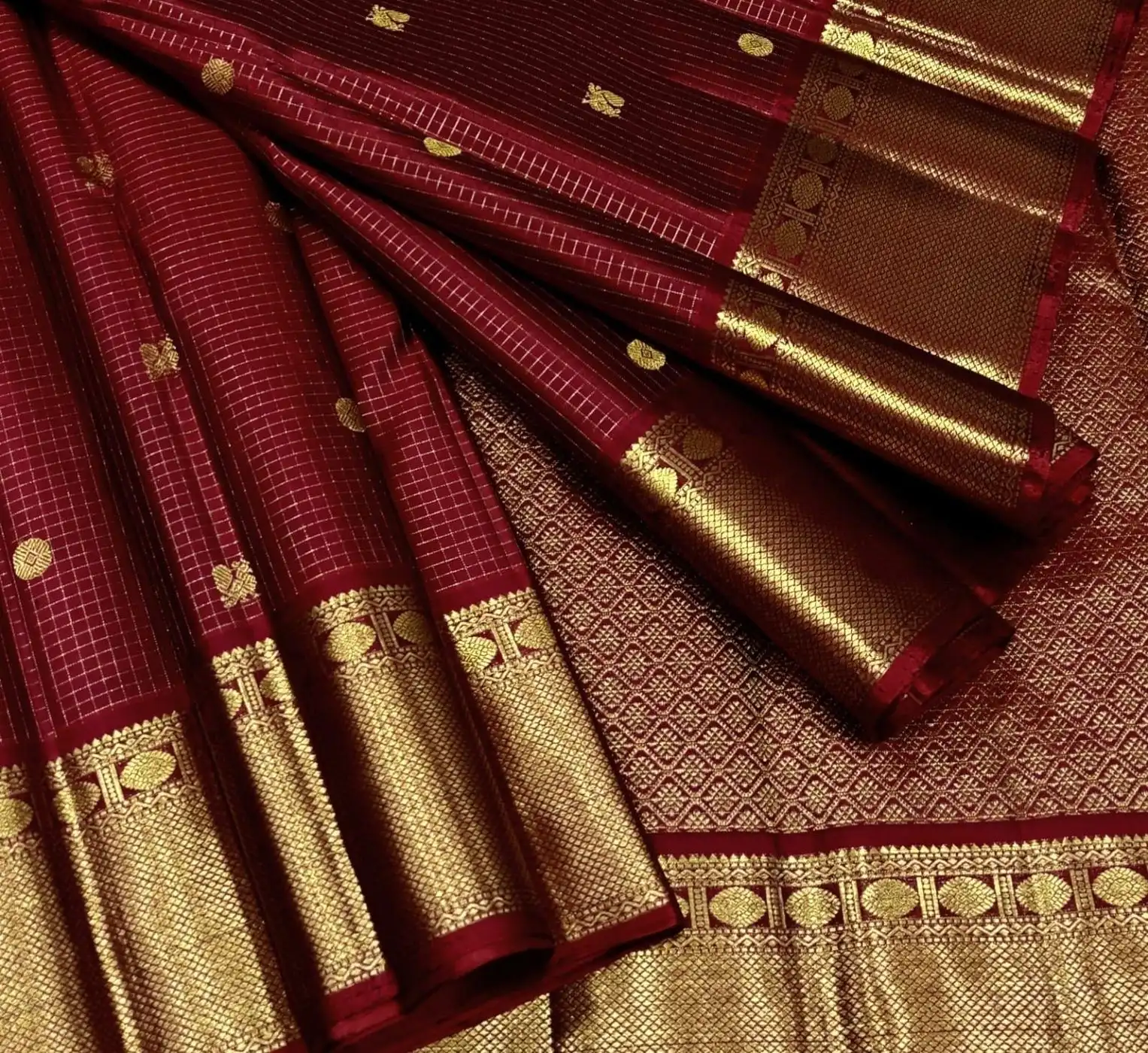 Pure kanchipuram silk saree 6