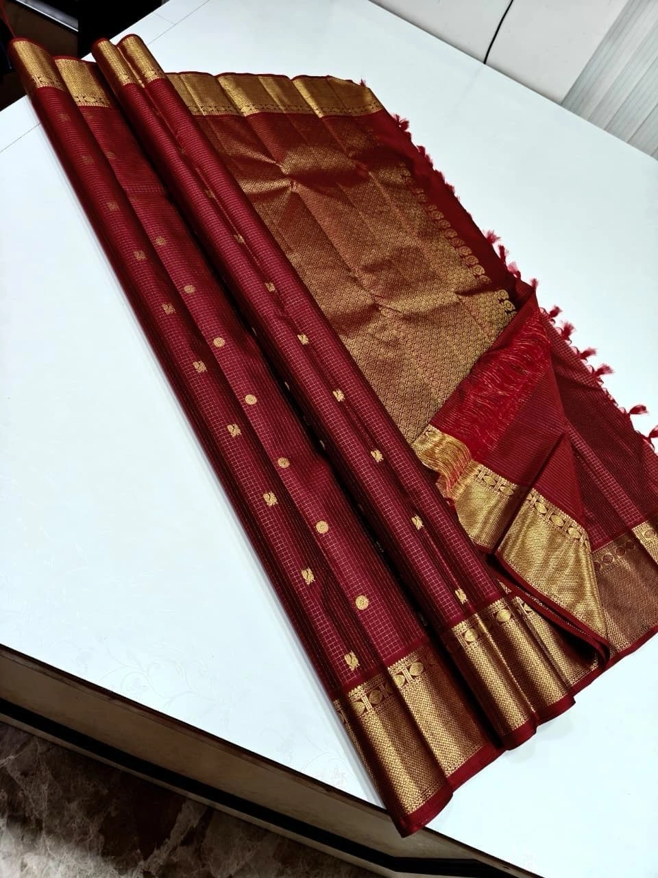 Pure kanchipuram silk saree 7