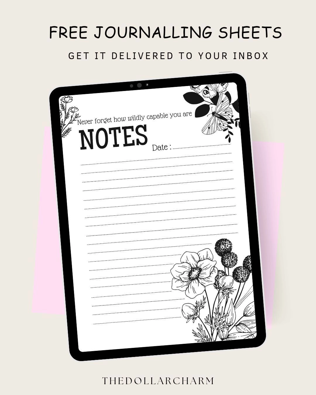 Floral Journalling sheets 3