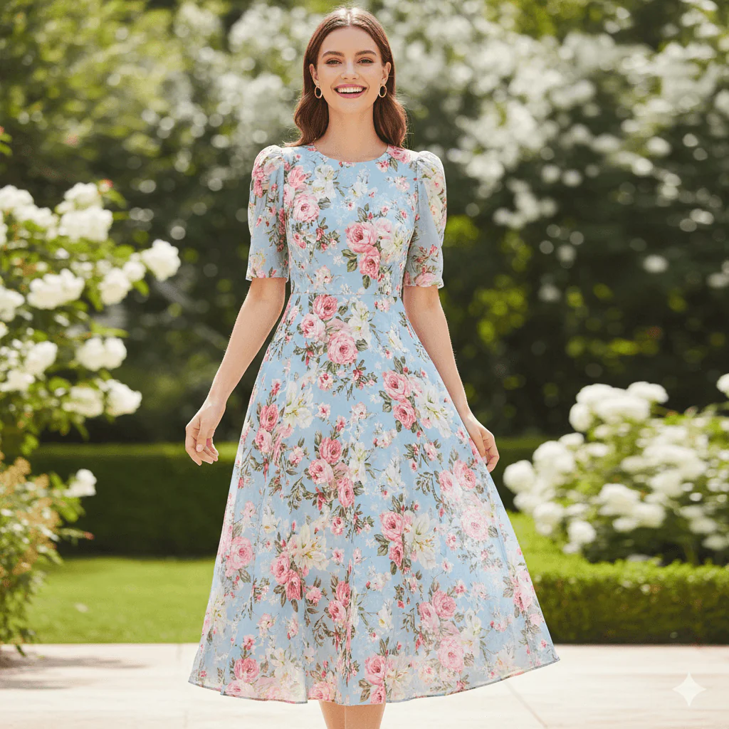 Elegant Floral Dress 2