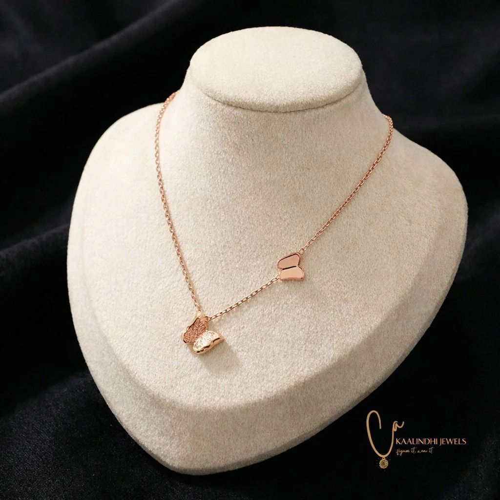 Twin butterfly necklace