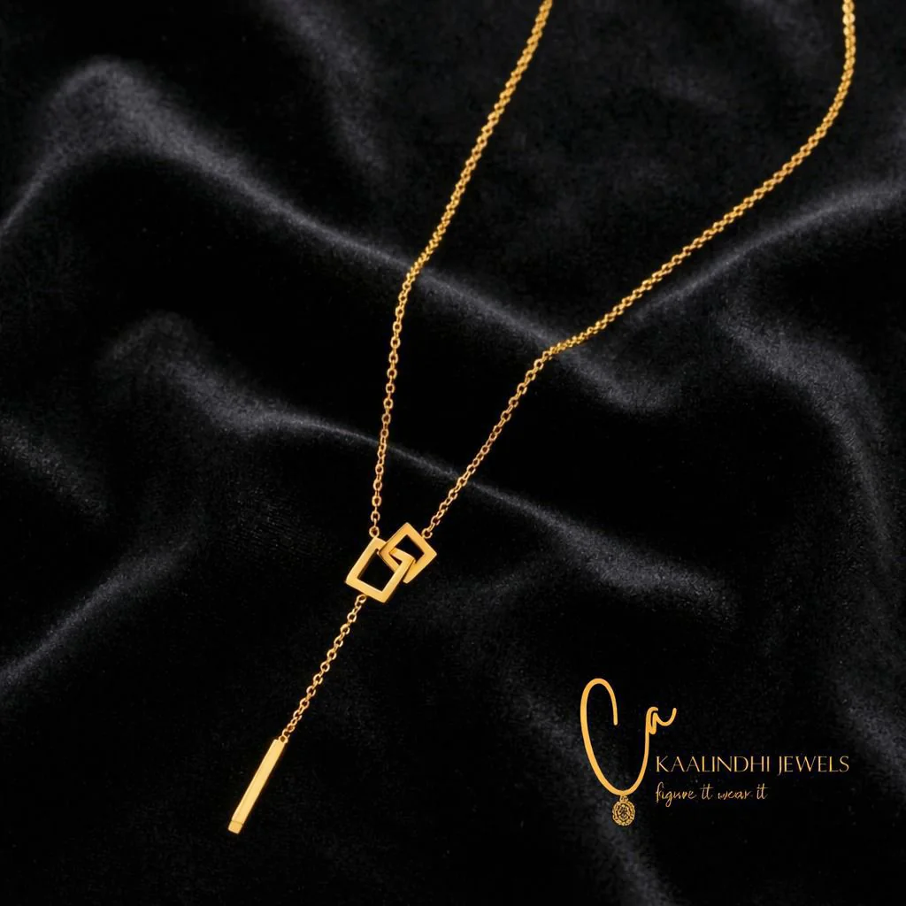 Geo-link drop necklace 2