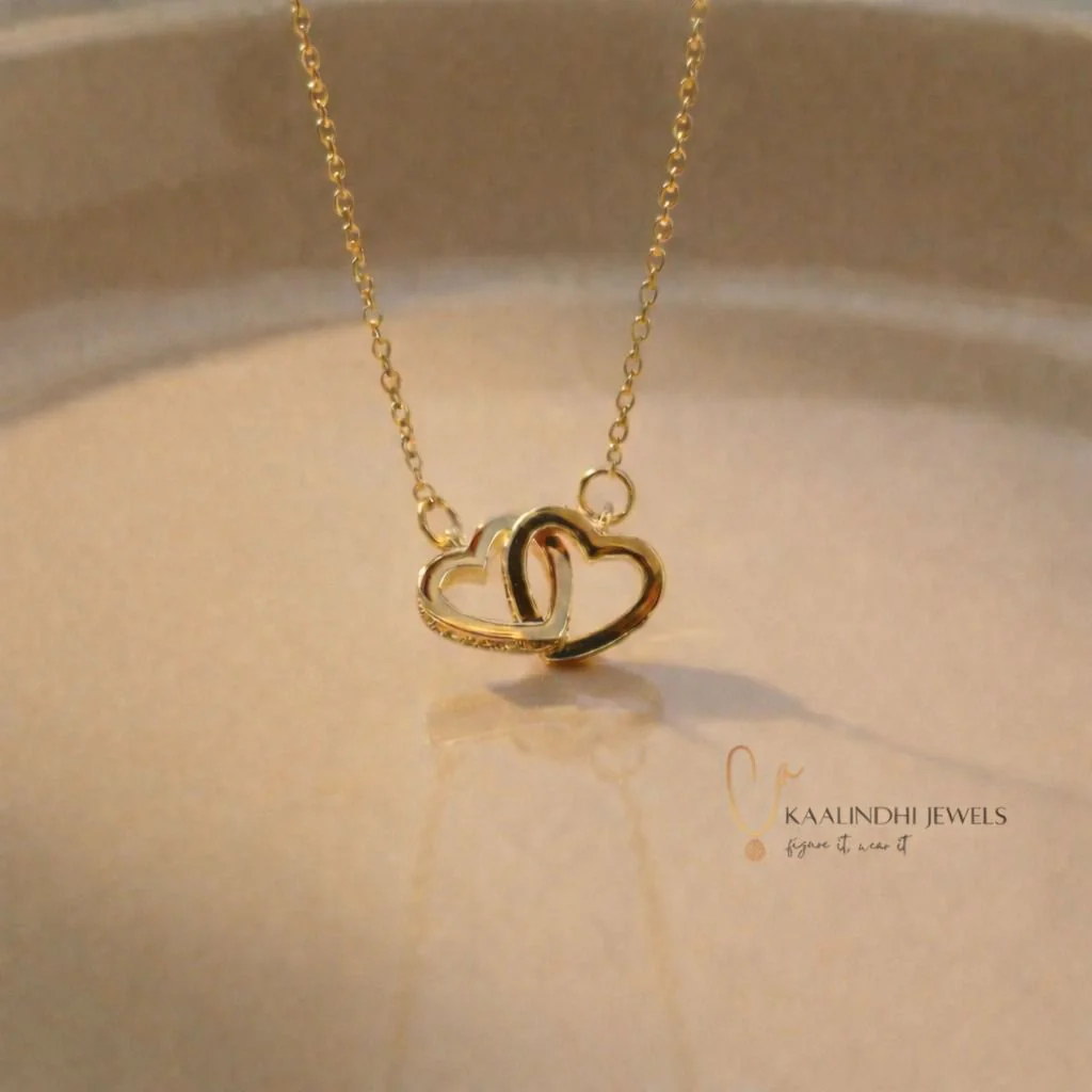 Twin Heart Gold Chain 2