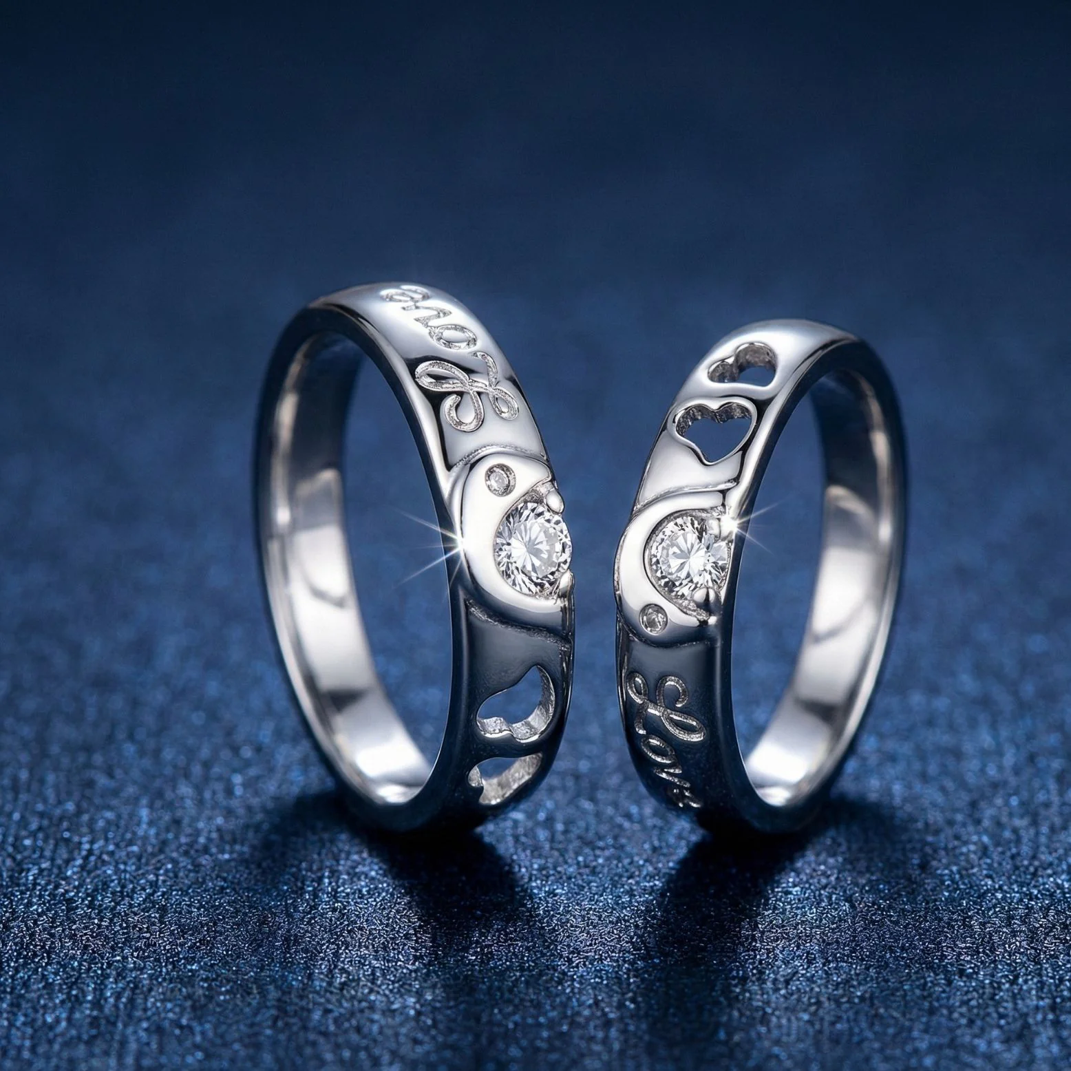 Valentine's day matching couples Rings