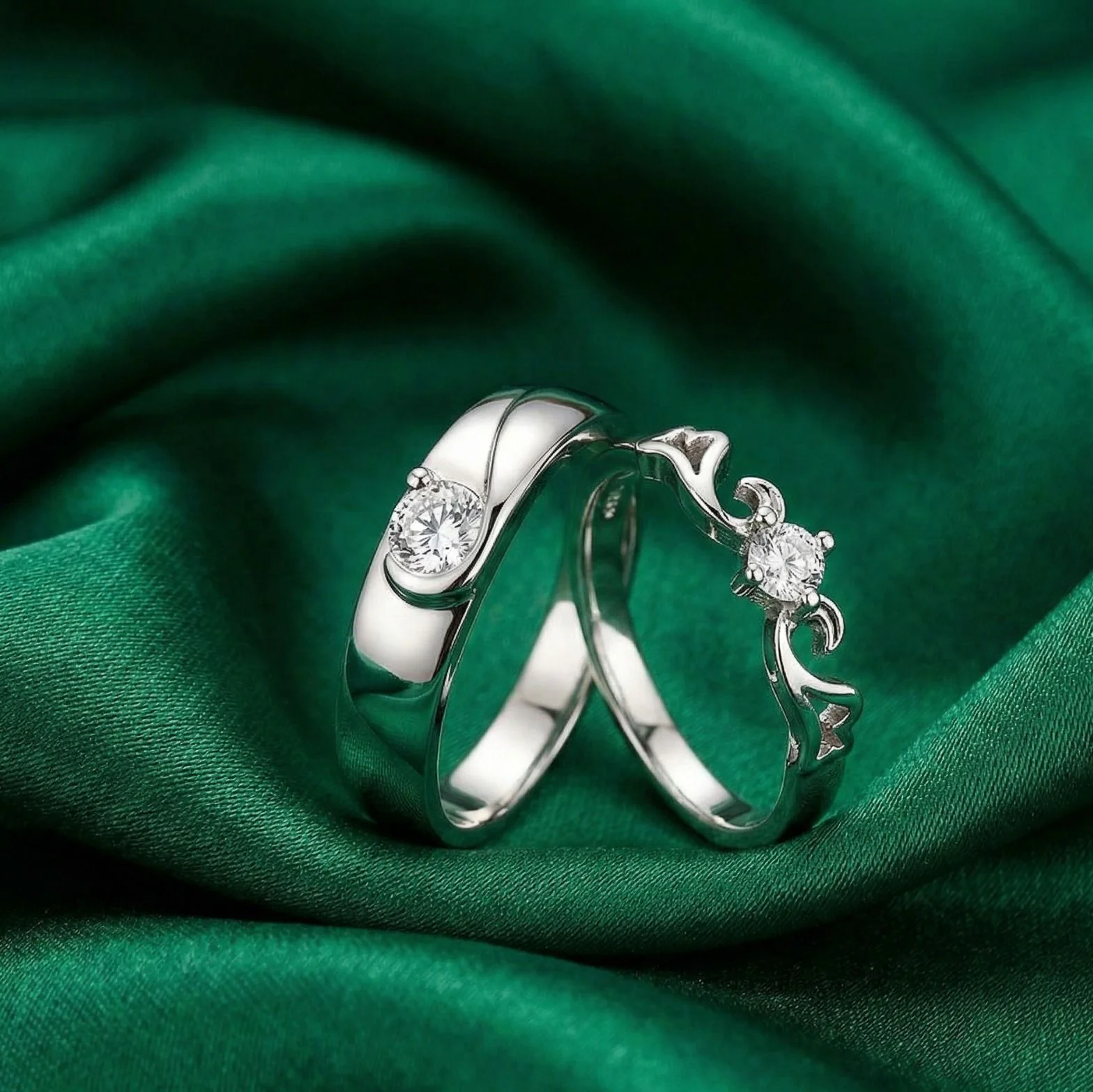 Valentine's day matching couples Rings