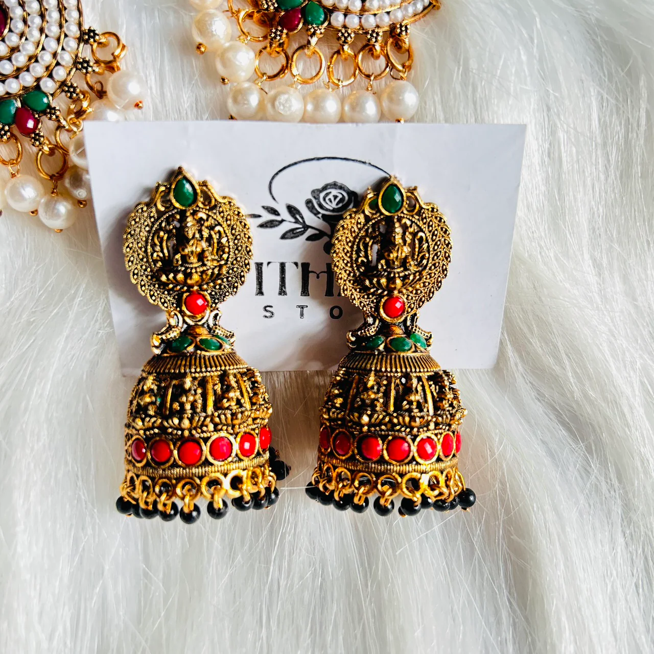 Antique Gold Temple Jhumkas