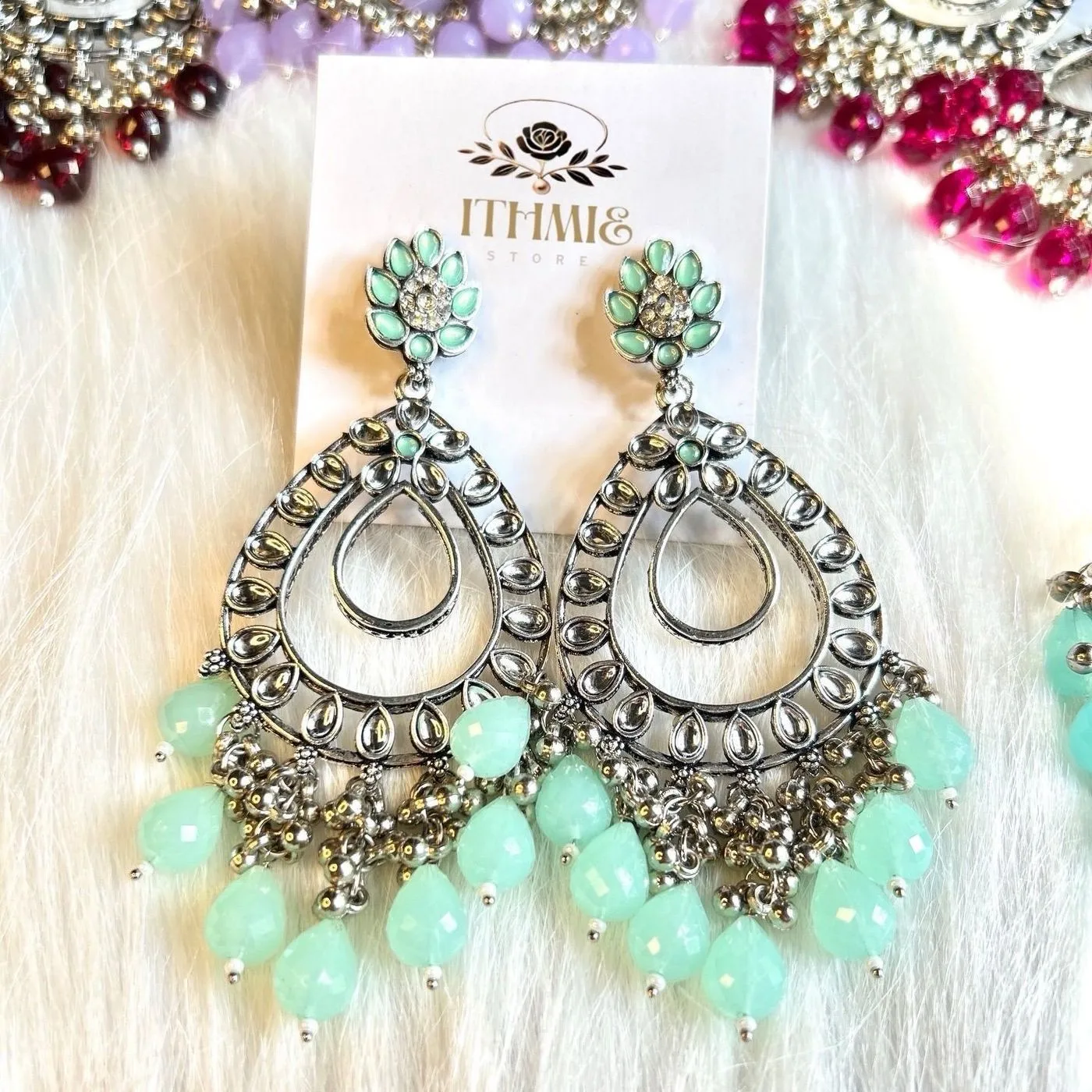 Mint Green & Silver Refreshing mint elegance crafted with timeless sparkle