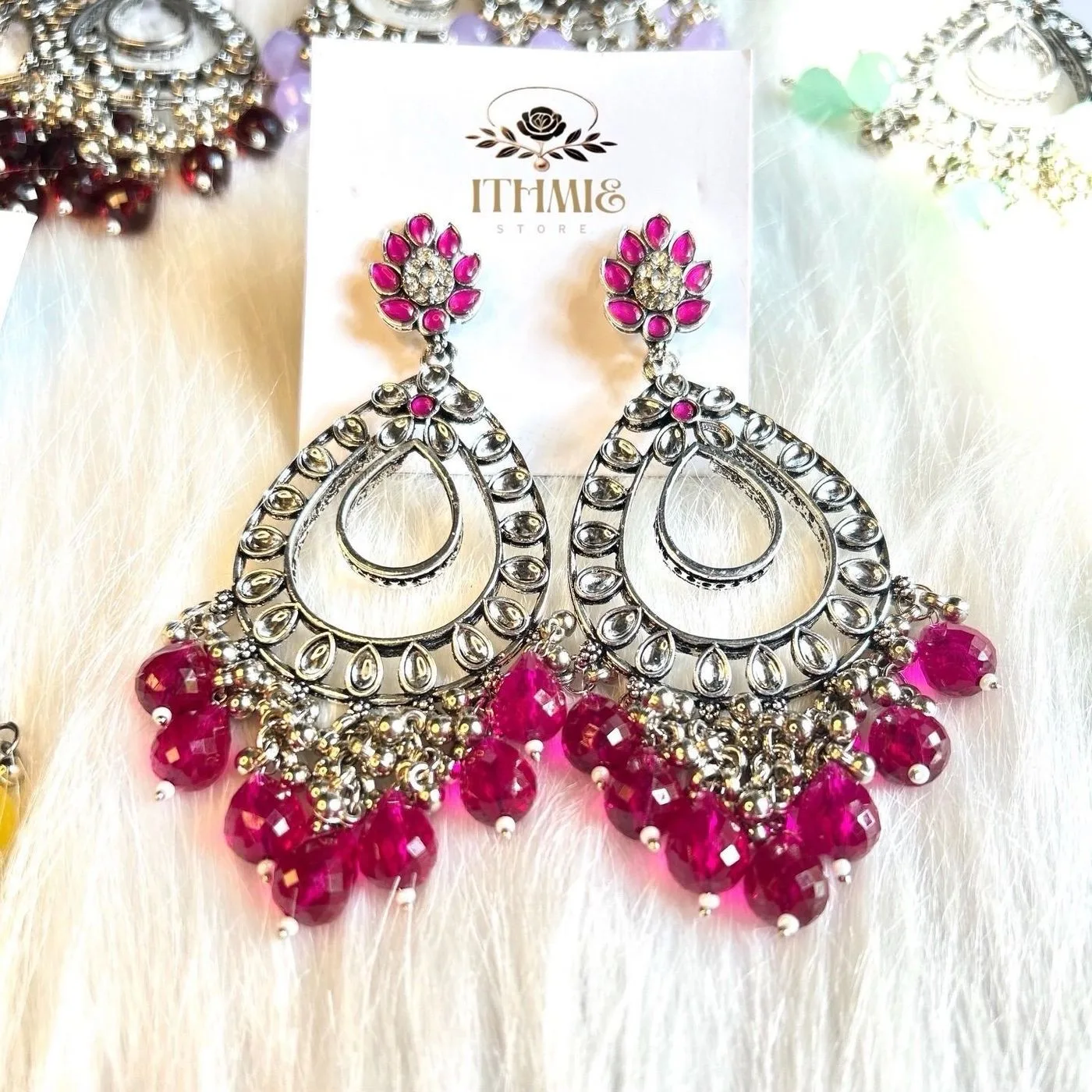 Fuchsia Pink & Silver Bold fuchsia brilliance crafted for statement elegance