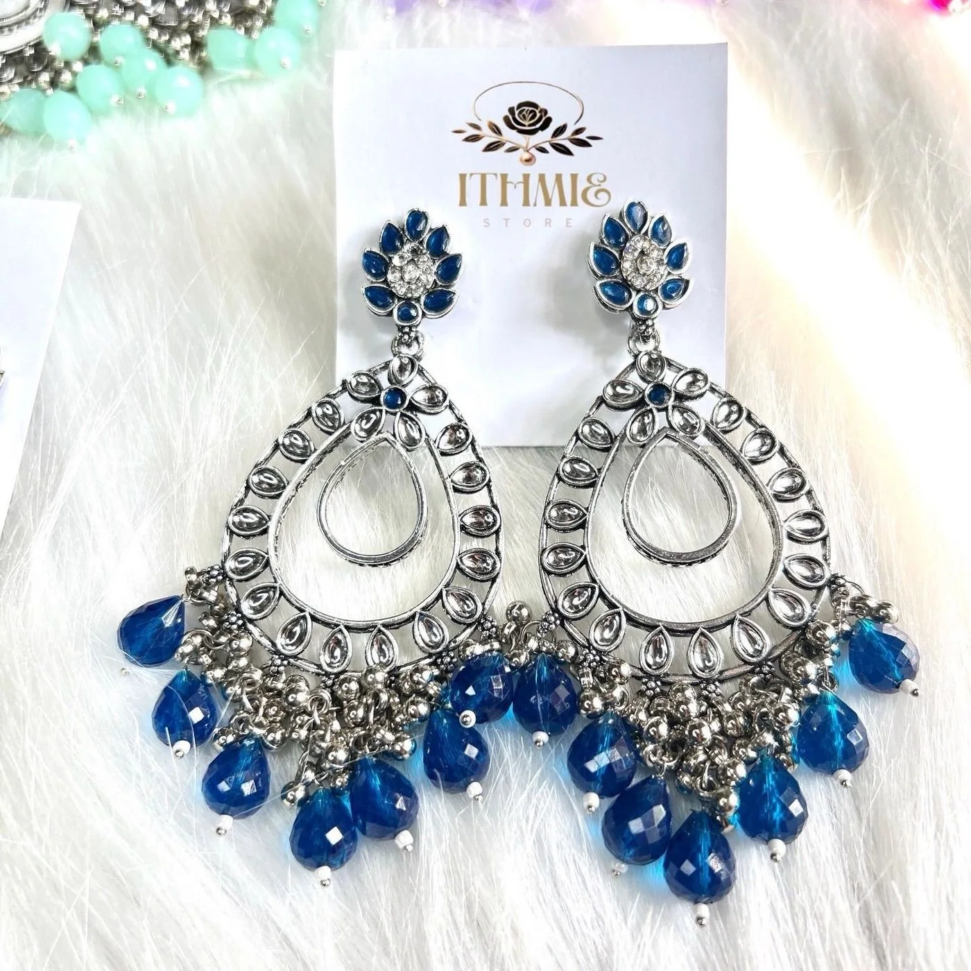 Sapphire Blue & Silver Striking sapphire elegance crafted for timeless sophistication