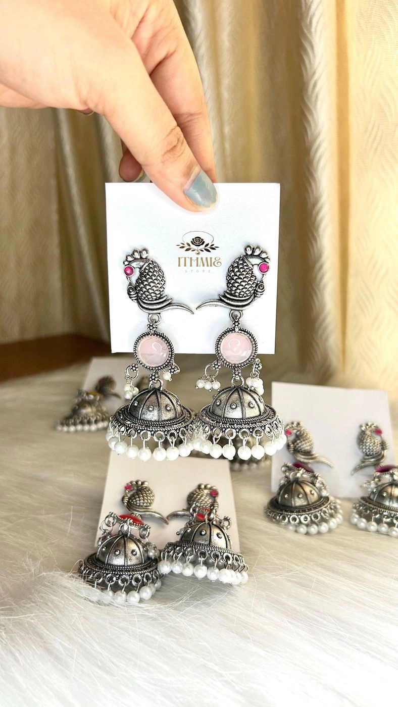 Mayura Pearl Jhumka 🦚✨ Where heritage meets timeless grace