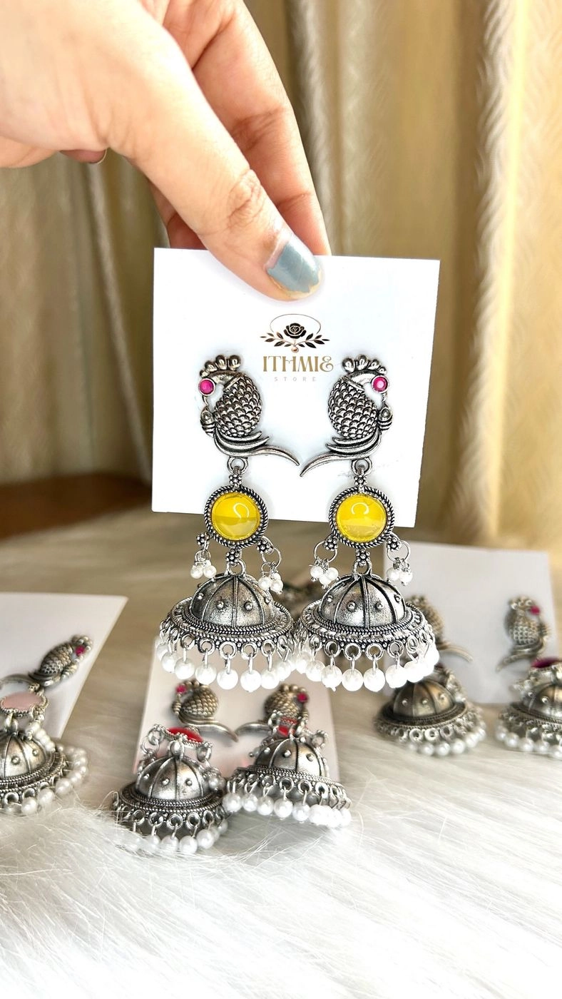 Mayura Pearl Jhumka 🦚✨ Where heritage meets timeless grace