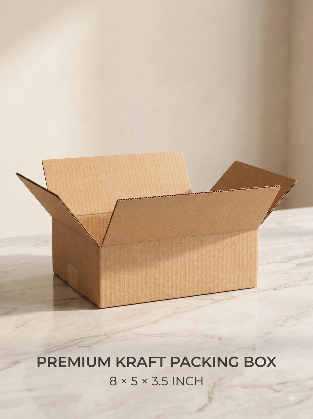 Styelo 3 Ply Brown Corrugated Boxes 8 × 5 × 3.5 Inches – Pack of 20 3