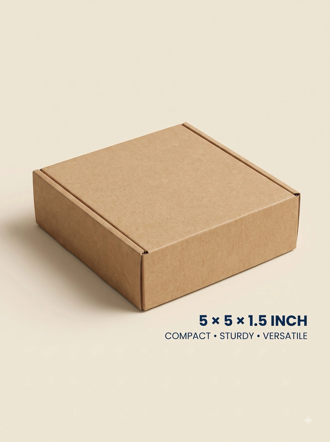 3 Ply Self-Locking Corrugated Boxes 5 × 5 × 1.5 Inches – Pack of 20 1