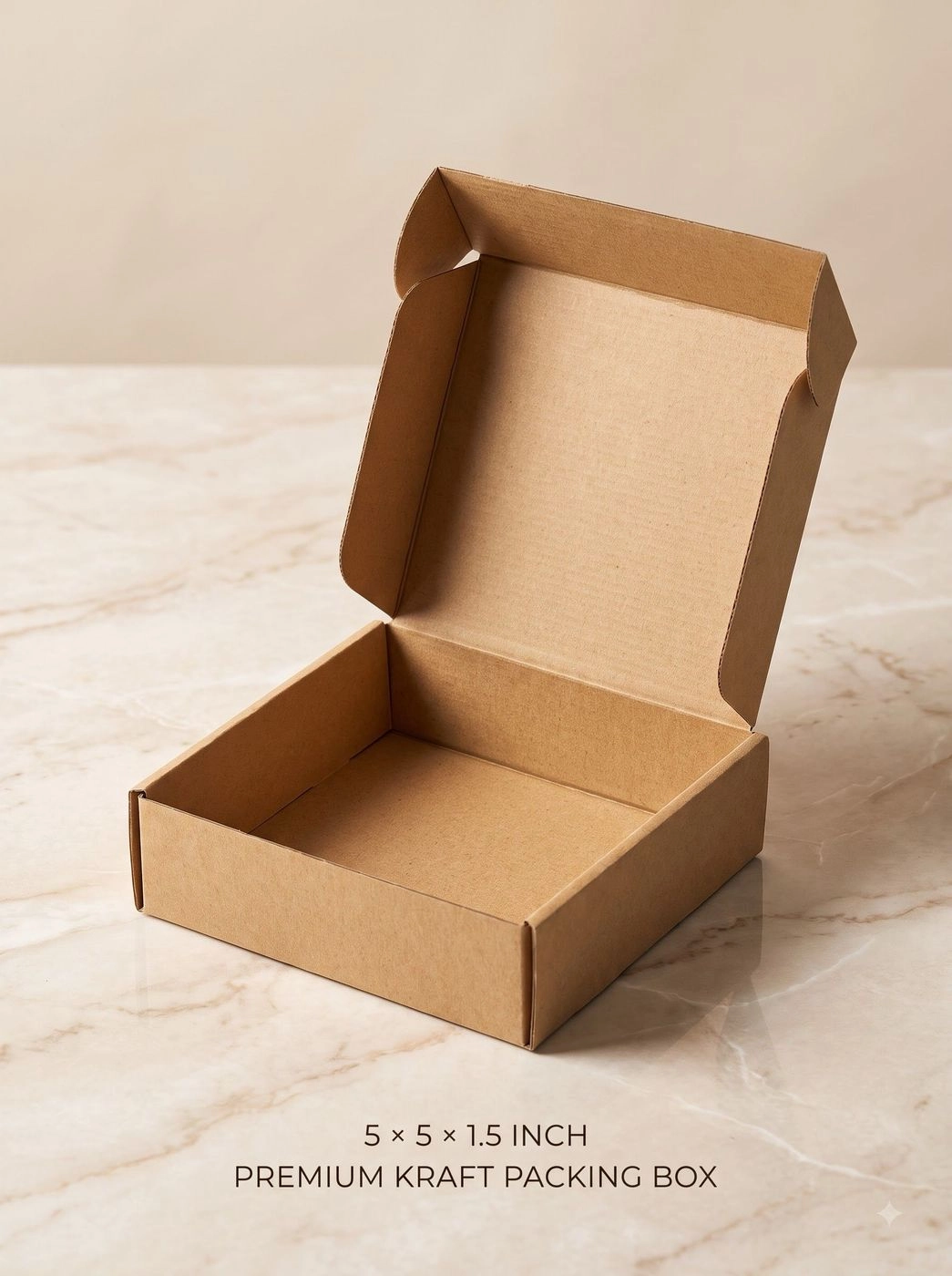 3 Ply Self-Locking Corrugated Boxes 5 × 5 × 1.5 Inches – Pack of 20 2