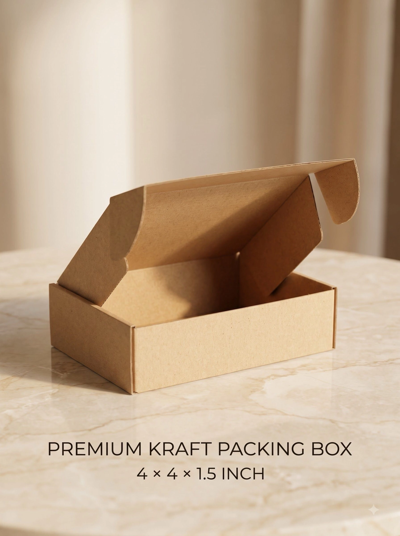 Small Corrugated Packaging Boxes 4 × 4 × 1.5 Inches – Pack of 10 2