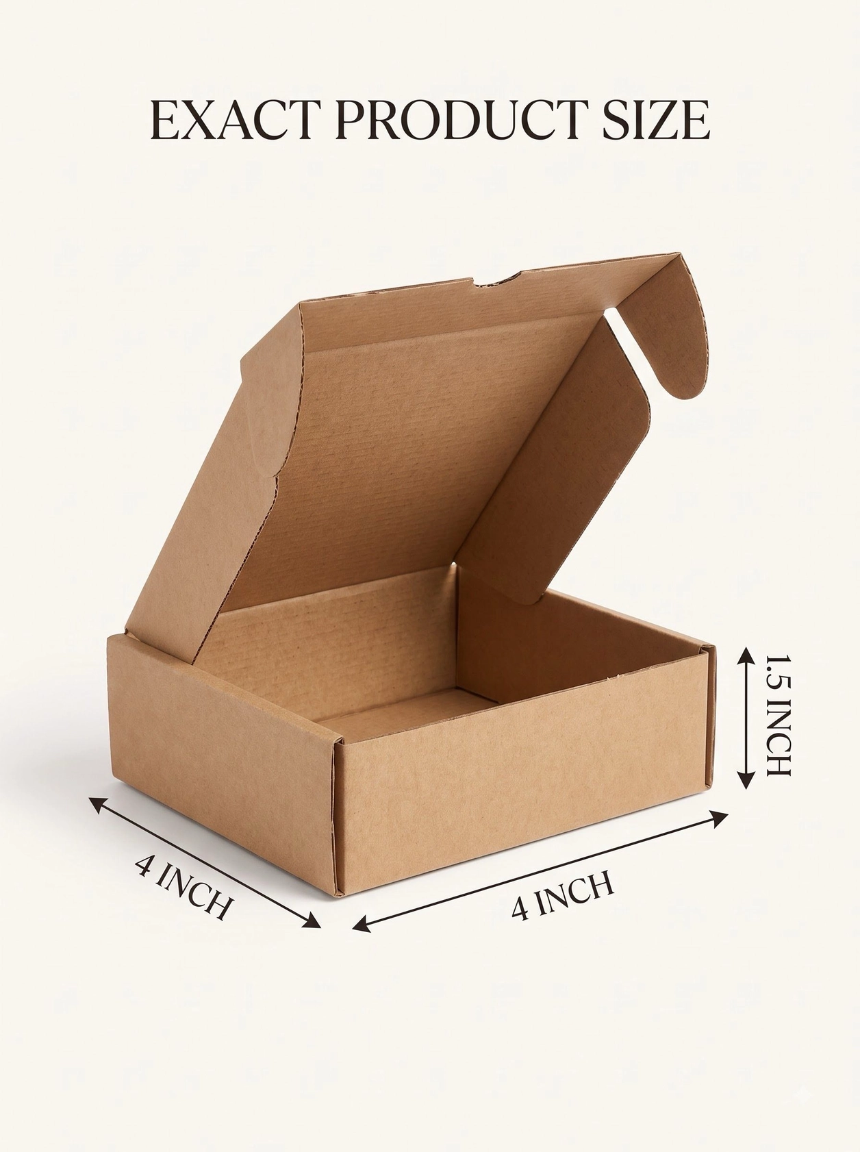 Small Corrugated Packaging Boxes 4 × 4 × 1.5 Inches – Pack of 10 3