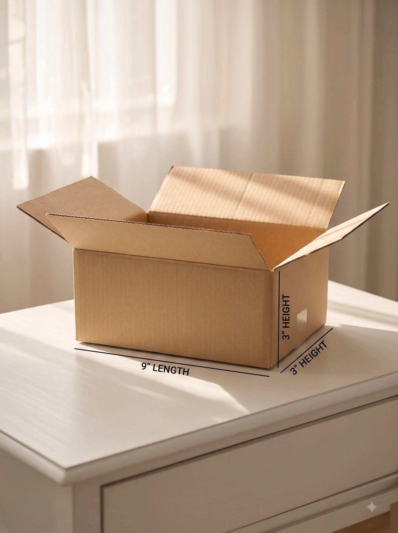 3 Ply Corrugated Cardboard Boxes 9 × 6 × 3 Inches – Pack of 50 1