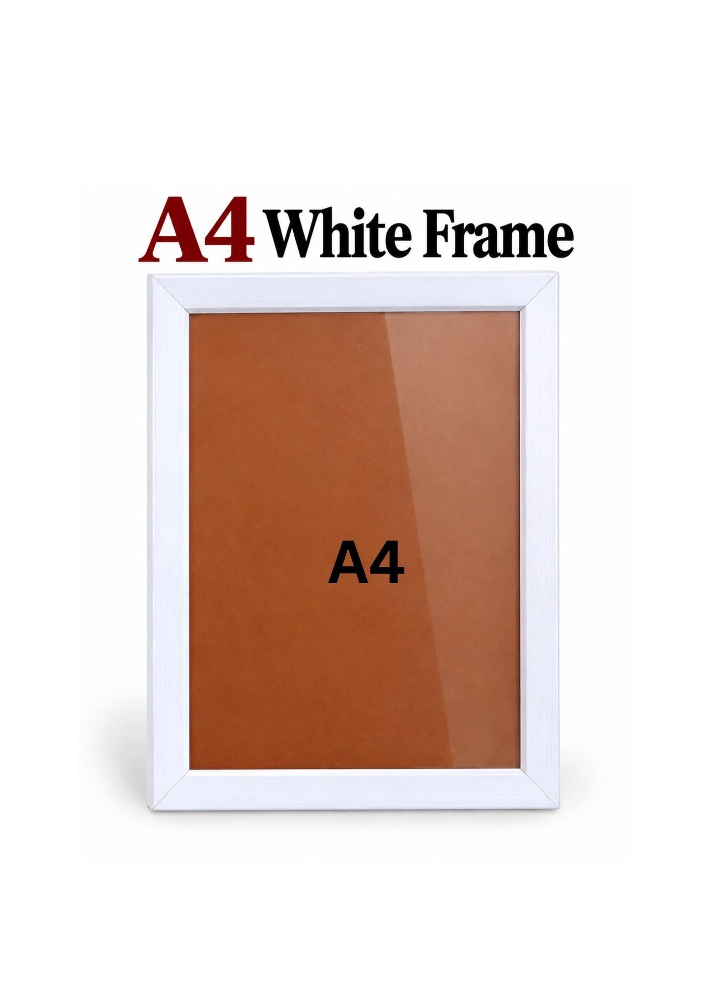 A4 White Wooden Acrylic Photo Frame for Wall Decoration – Single Piece