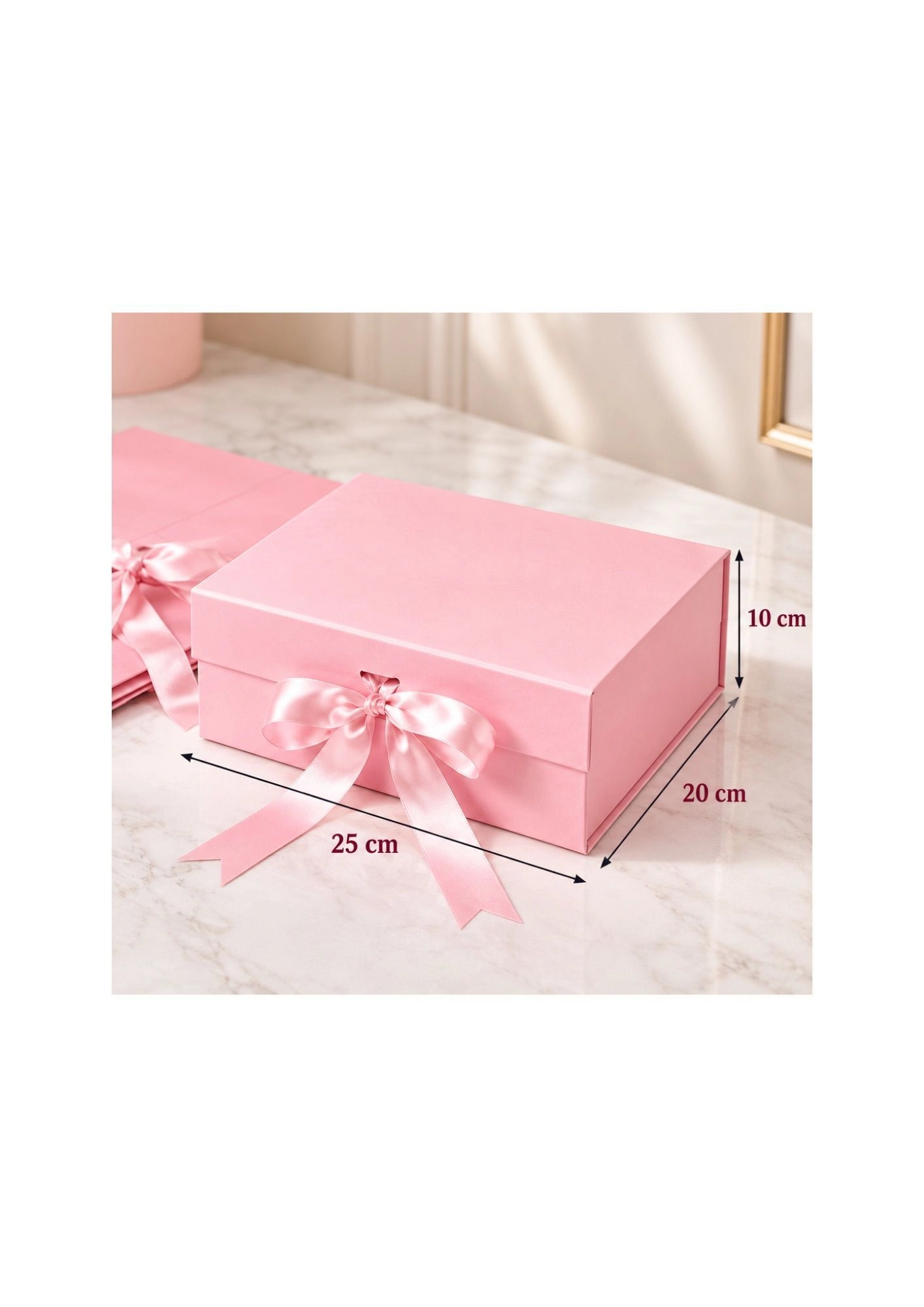 Light Pink Premium Collapsible Gift Box - 20x10x25 cm