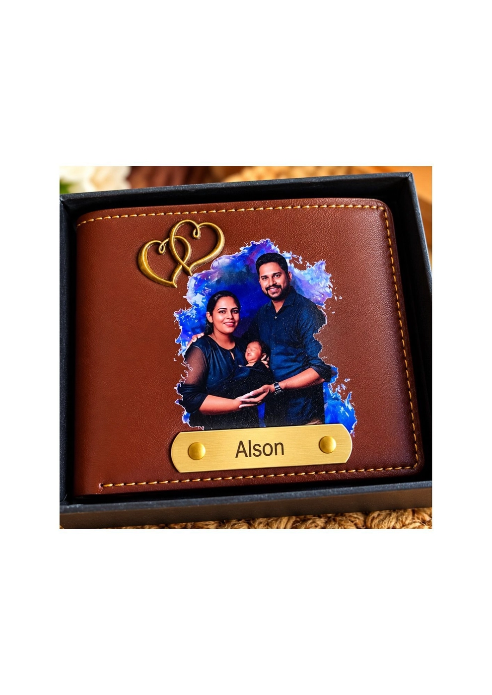 Customized Photo and Name Wallet for Men 1