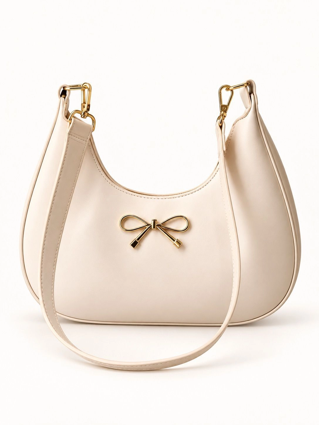 Women’s Cream PU Leather Handbag 2