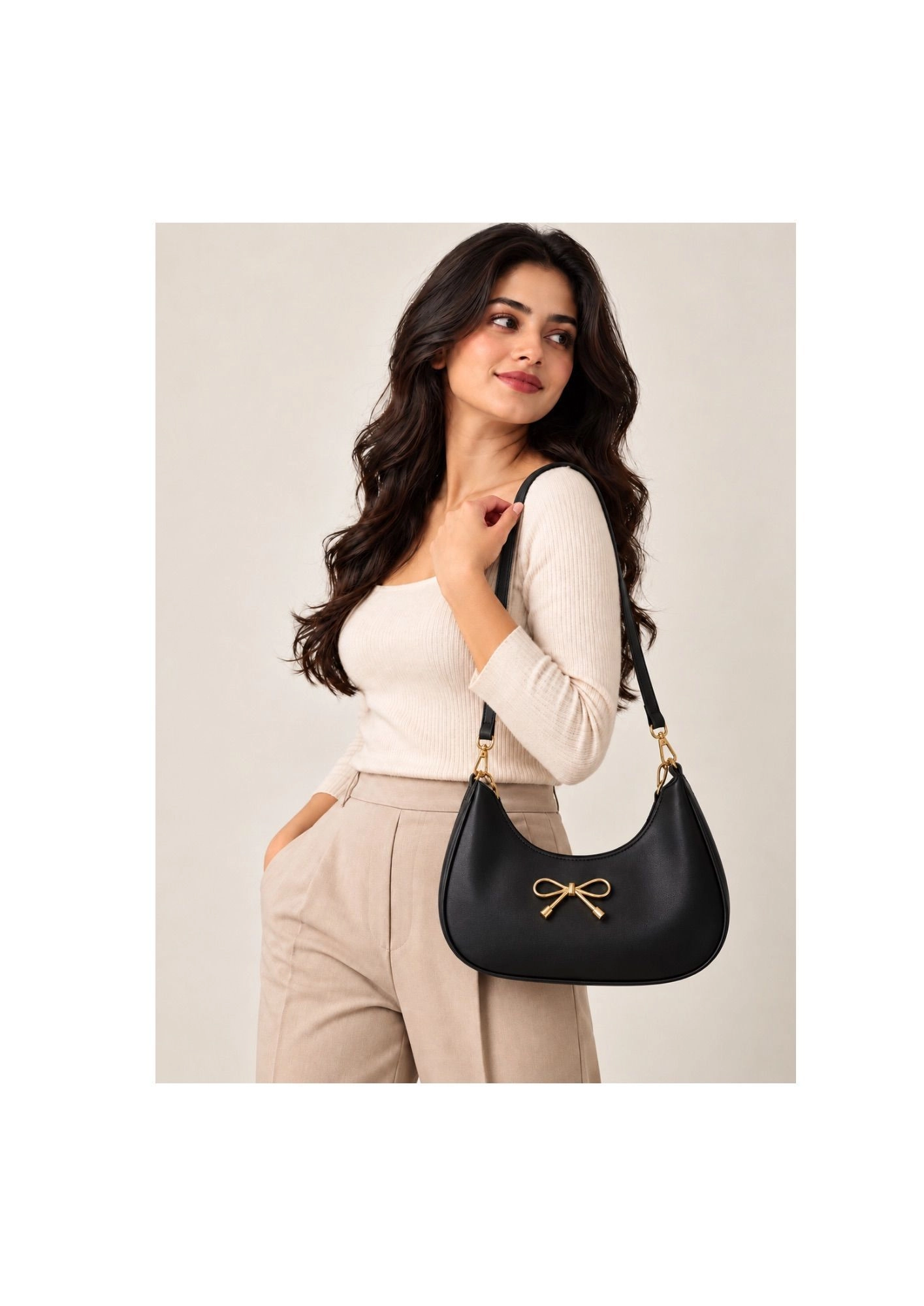 Women’s Maroon PU Leather Handbag 1