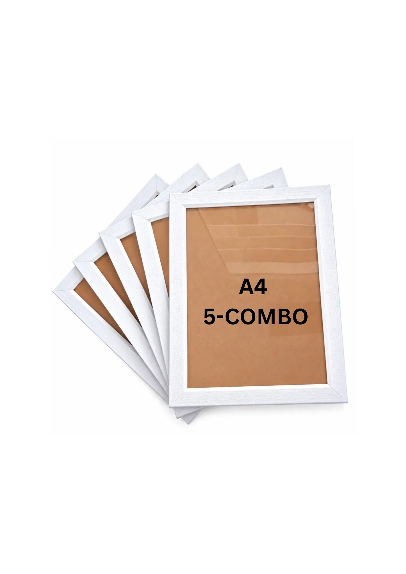 A4 White Wooden Acrylic Photo Frame for Wall Decoration – 5 Piece 1