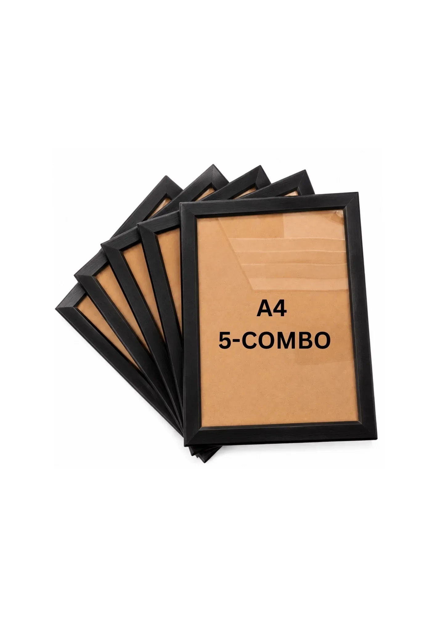 A4 Black Wooden Acrylic Photo Frame for Wall Decoration – 5 Piece 1